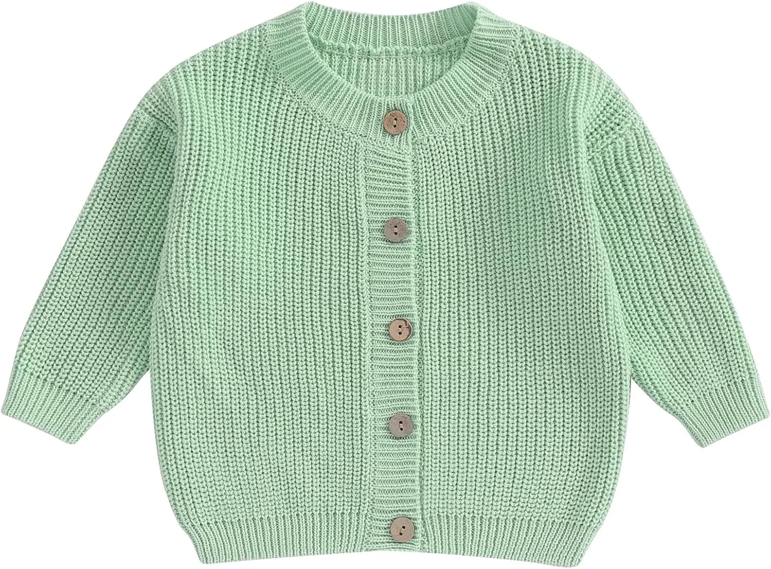 Newborn Baby Girl Boy Cute Long Sleeve Button Up Cardigan Toddler Knit Sweater Infant Fall Winter Clothes