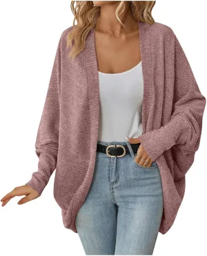 Oversized Cardigans for Women Batwing Cable Knitted Slouchy Oversized Wrap Cardigan Sweater Daily Wear