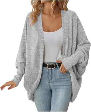 Oversized Cardigans for Women Batwing Cable Knitted Slouchy Oversized Wrap Cardigan Sweater Daily Wear