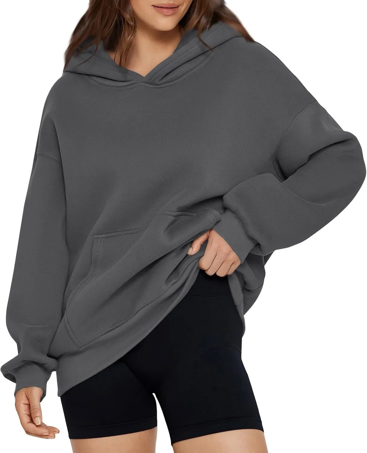 Oversized Essentials Hoodies for Women Loose Fit Fleece Sweatshirts with Pockets Long Sleeve Hooded Pullover
