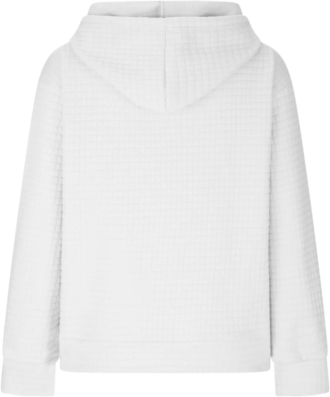 Oversized Hoodies for Women Athleisure Quilted Drawstring Crewneck Sweatshirts Fall Knit Pullover Sweaters with Pocket