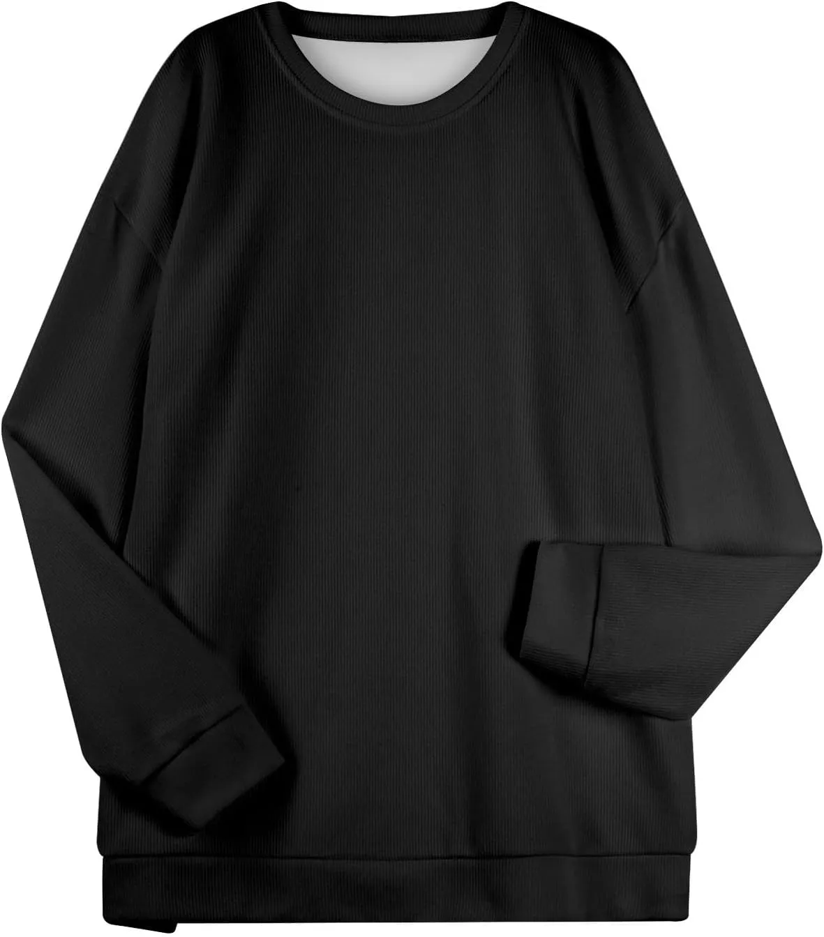 Oversized Sweatshirt for Women Crewneck Sweatshirts No Hood Sweaters Long Sleeve Shirts Hoodies Pullover Casual Tops