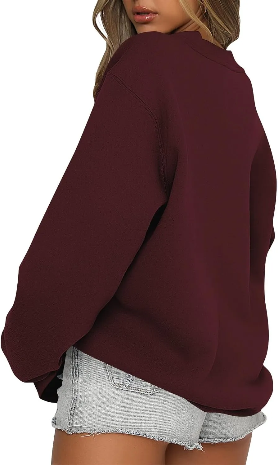 Oversized Sweatshirt for Women Fleece Crewneck Sweatshirts Pullover Tops Fall Sweaters Cute Hoodies Y2k Preppy Clothes