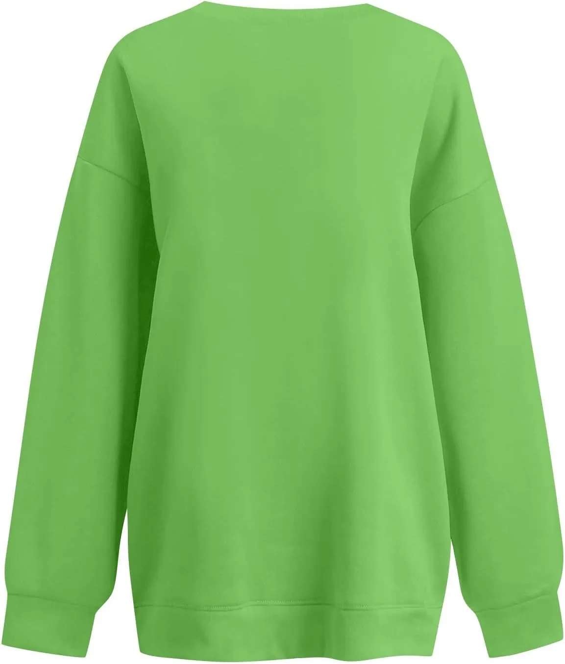 Oversized Sweatshirt for Women Fleece Hoodies Pullover V Neck Long Sleeve Shirts Sweatshirt No Hood Loose Fitting Tops