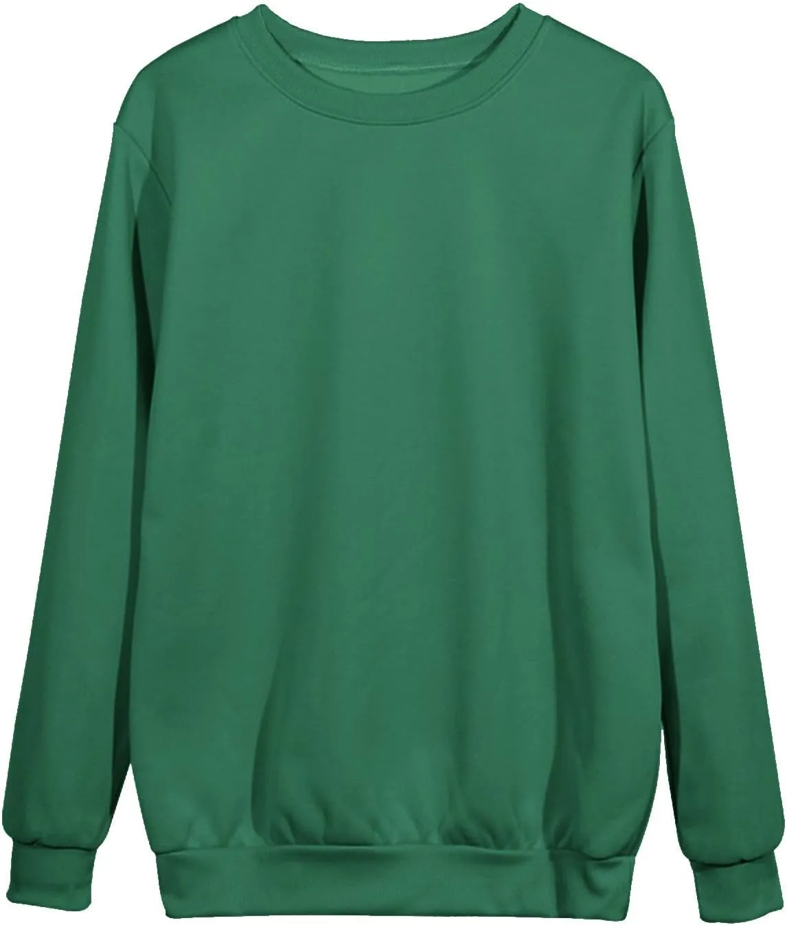Oversized Sweatshirt for Women Long Sleeve Crewneck Sweatshirt Solid Color Casual Loose Sweatshirt Cute Pullover