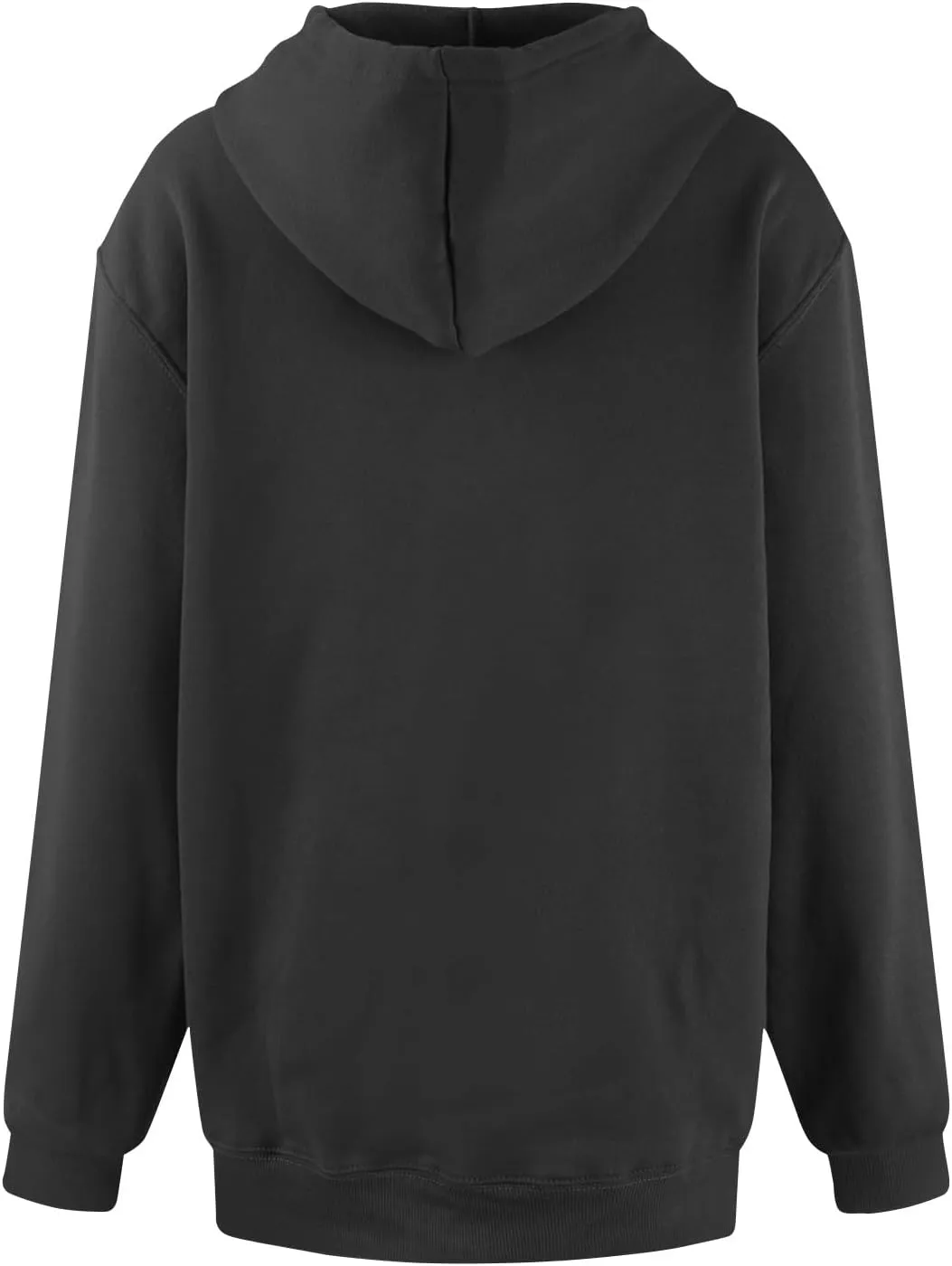 Oversized Zip Up Hoodie for Women Y2k Drawstring Fleece Jacket Long Sleeve Hooded Pullover Sweatshirts with Pockets