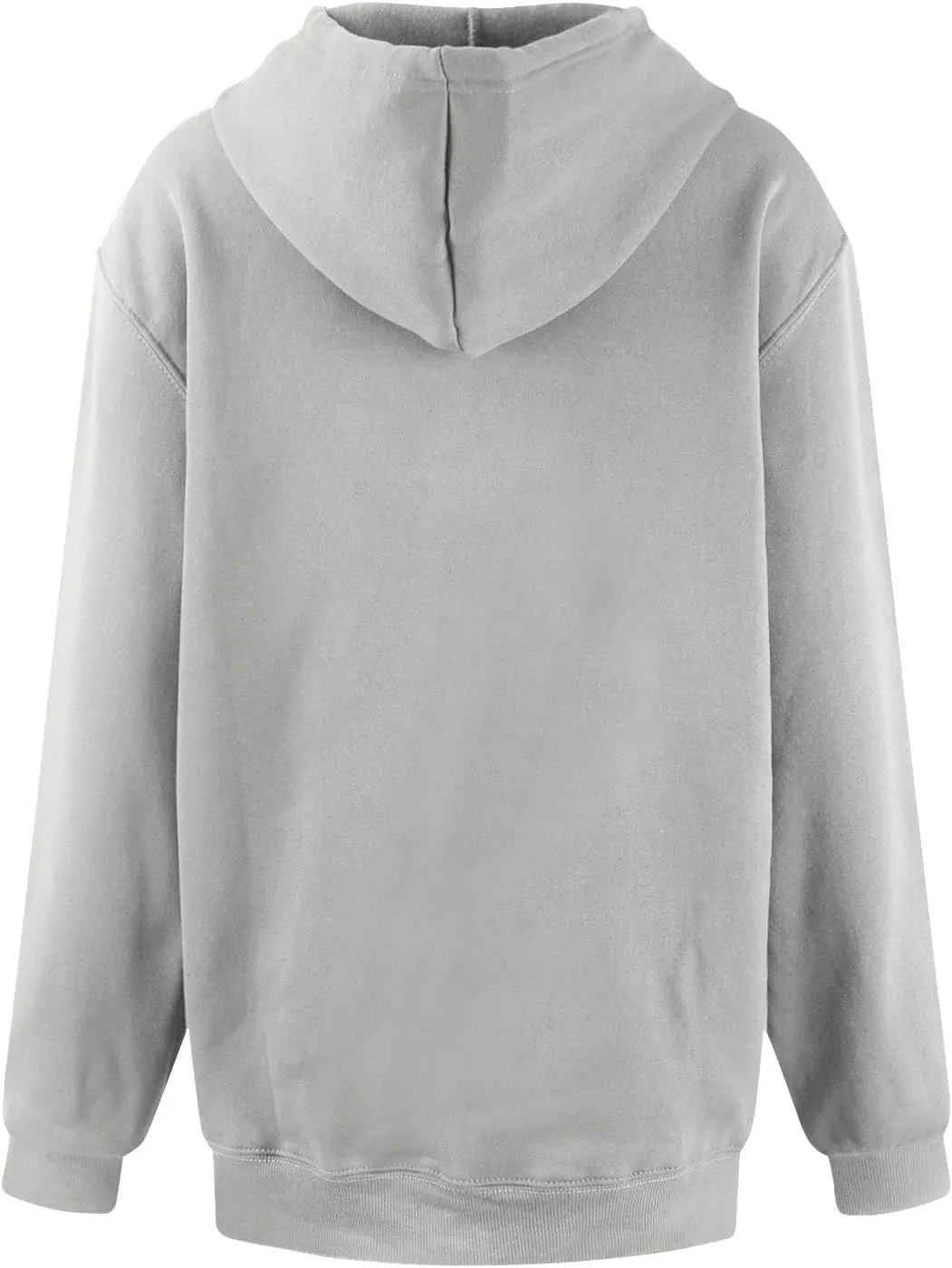 Oversized Zip Up Hoodie for Women Y2k Drawstring Fleece Jacket Long Sleeve Hooded Pullover Sweatshirts with Pockets