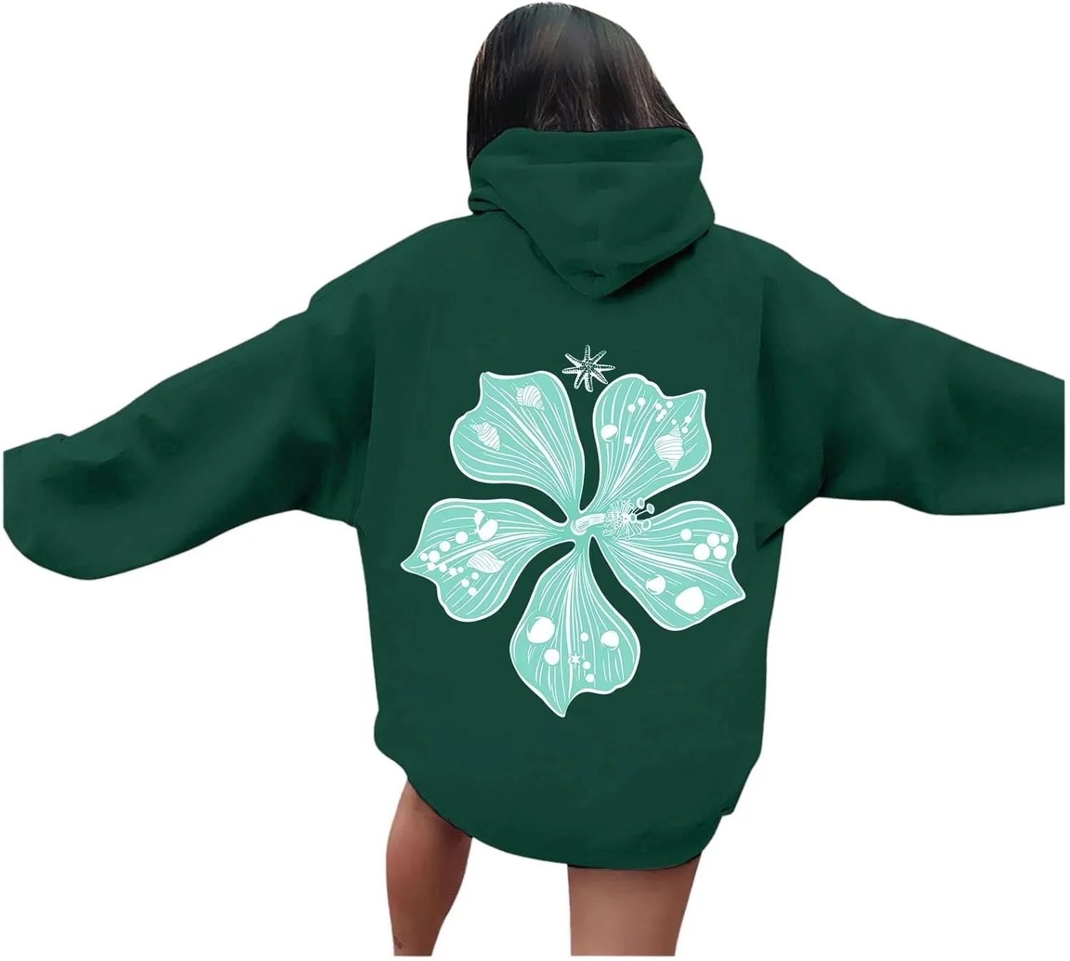 Pink Puff Hoodie Graphic Hoodies For Teen Girls Cute Sweatshirt Oversized Pullover Long Sleeve Preppy Tops