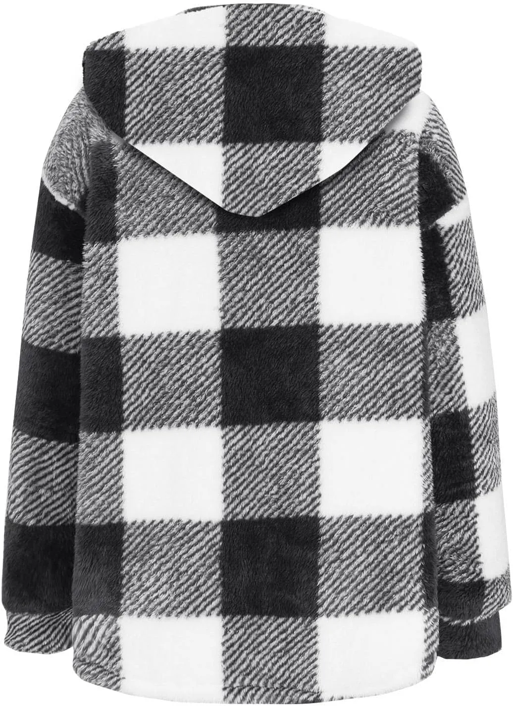 Plaid Fleece Shacket Jacket Womens Oversized Flannel Button Fall Hoodie Jackets With Pockets Warm Winter Coats