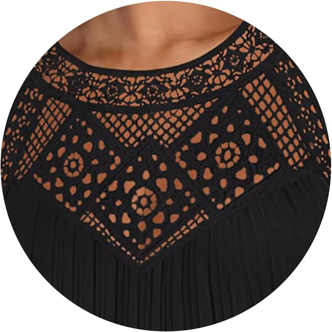 Plus Size Dresses for Curvy Women Boho Sleeveless Mini Dress A Line Ruffle Hem Loose Fit Dresses Summer Sundress