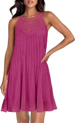 Plus Size Dresses for Curvy Women Boho Sleeveless Mini Dress A Line Ruffle Hem Loose Fit Dresses Summer Sundress