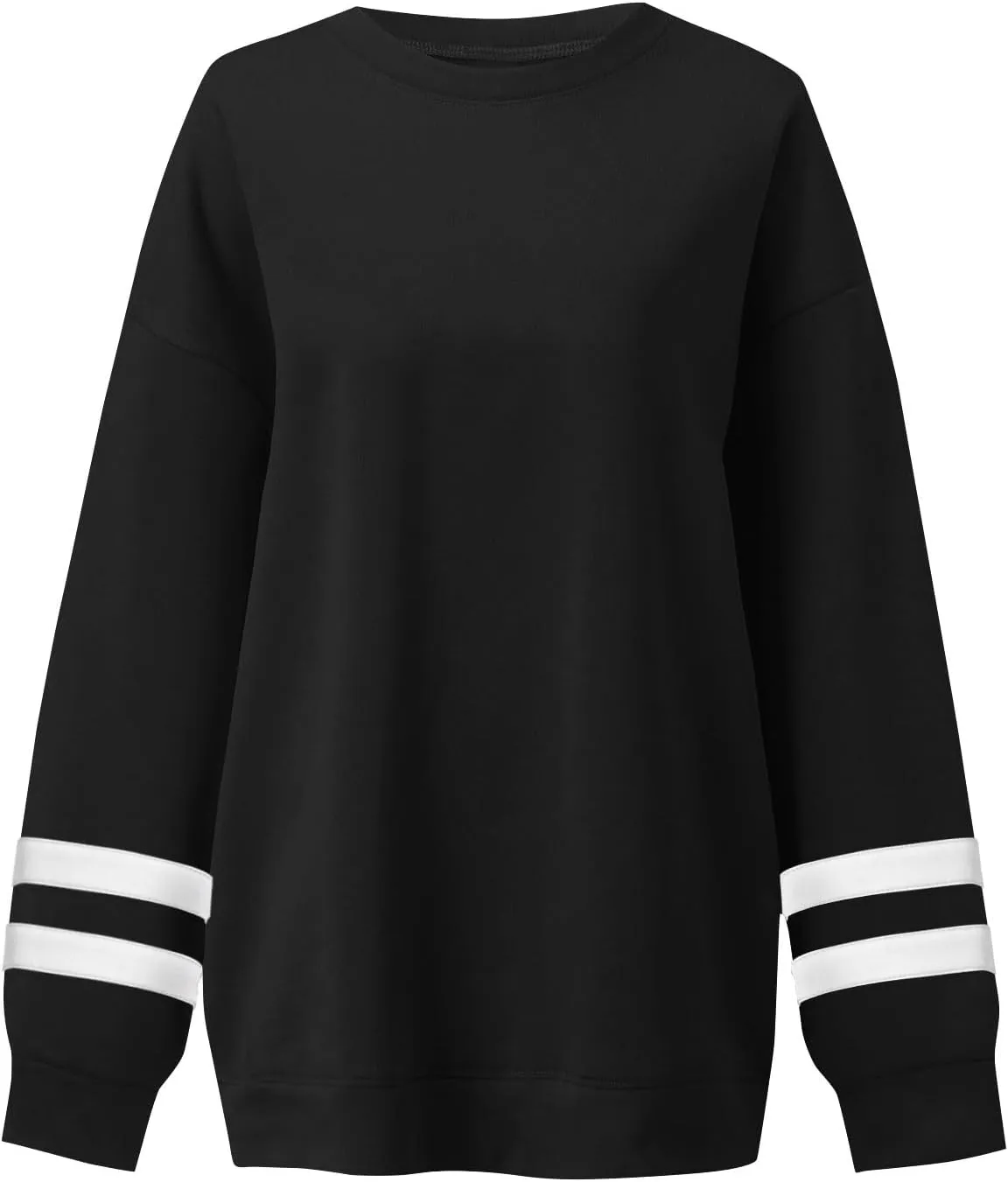 Plus Size Sweaters for Women Oversized Color Block Fleece Sweater Comfy Y2k Crewneck Sweatshirt Long Sleeve Pullover