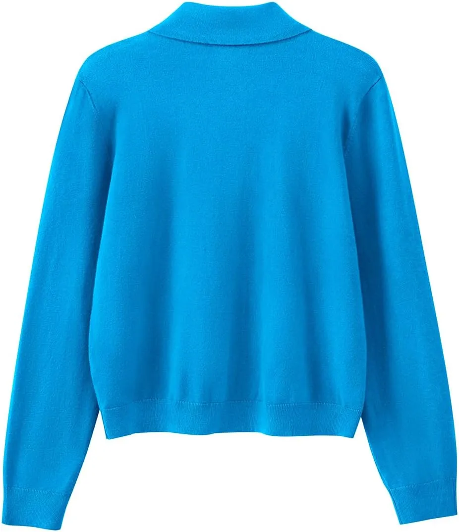 PRETTYGARDEN Women's 2025 Spring Long Sleeve Knitted Button Down Shirts Lightweight Cardigan for Women Dressy Casual Tops