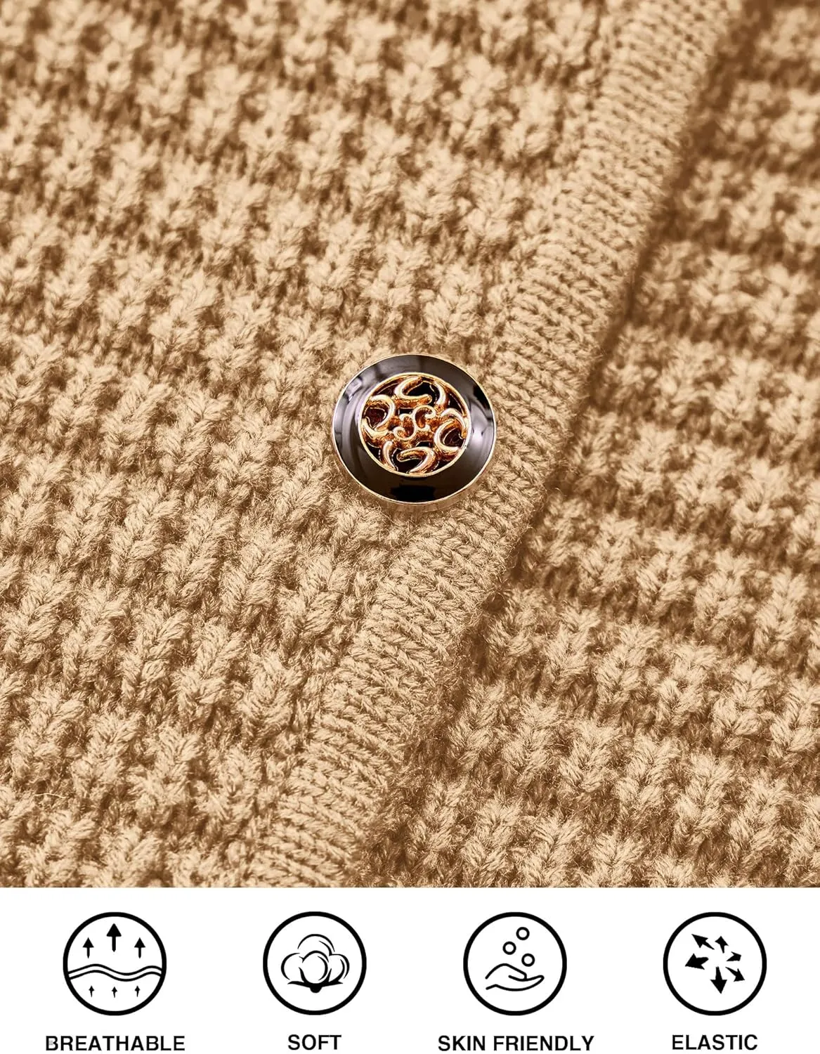 PRETTYGARDEN Women's Knit Cardigan Sweaters Fall Fashion Long Sleeve Open Front Button Down Trendy Casual Sweater Jacket