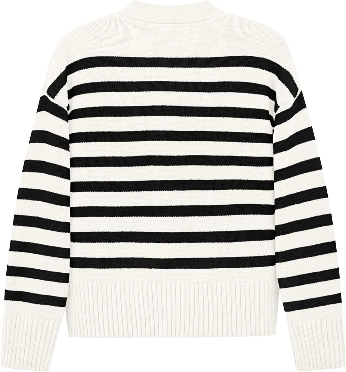PRETTYGARDEN Women's Long Sleeve Striped Open Front Cardigan Sweaters Button Down Knit Lady Jackets 2025 Fall Outfits
