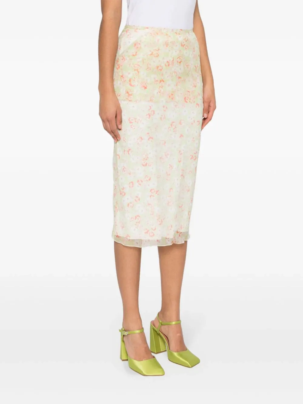 Printed Silk Skirt