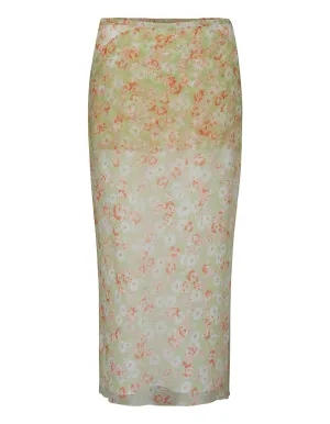 Printed Silk Skirt