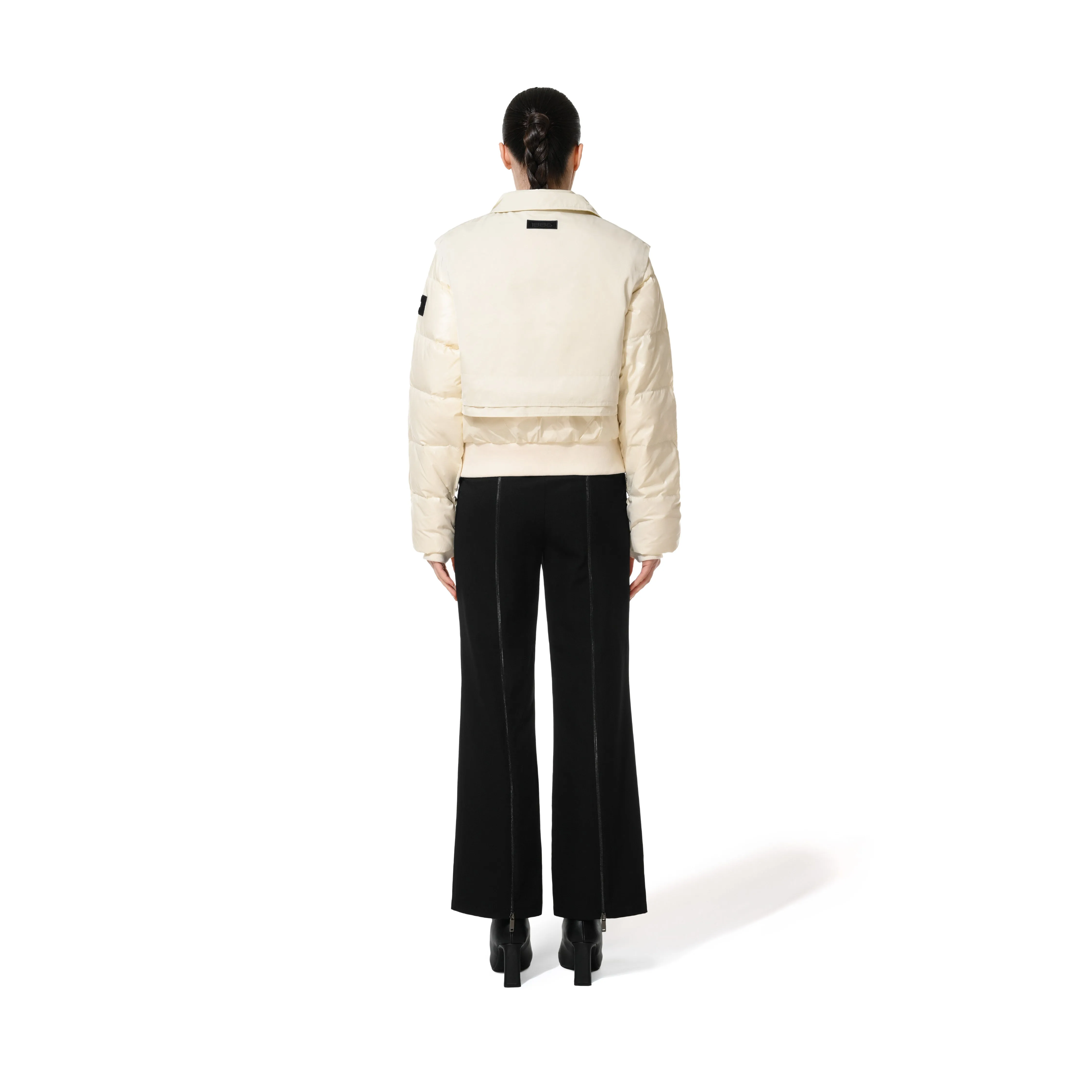 PUFFER JACKET WITH VEST - OFF WHITE