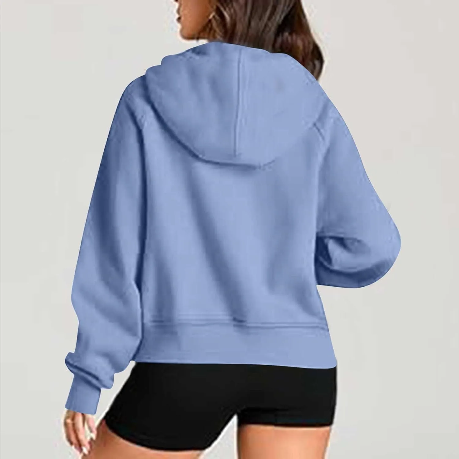 Pullover Sweaters for Women Quarter Zip Pullover Collared Sweater with Hood Oversized Zip Up Hoodie for Women