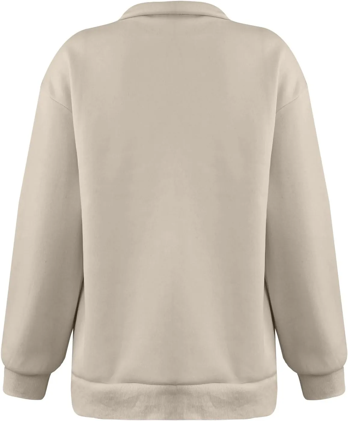 Quarter Zip Sweatshirt Women Oversized Zip Up Hoodie 1/4 Zip Fleece Pullover Long Sleeve Sweater Preppy Sweatshirts