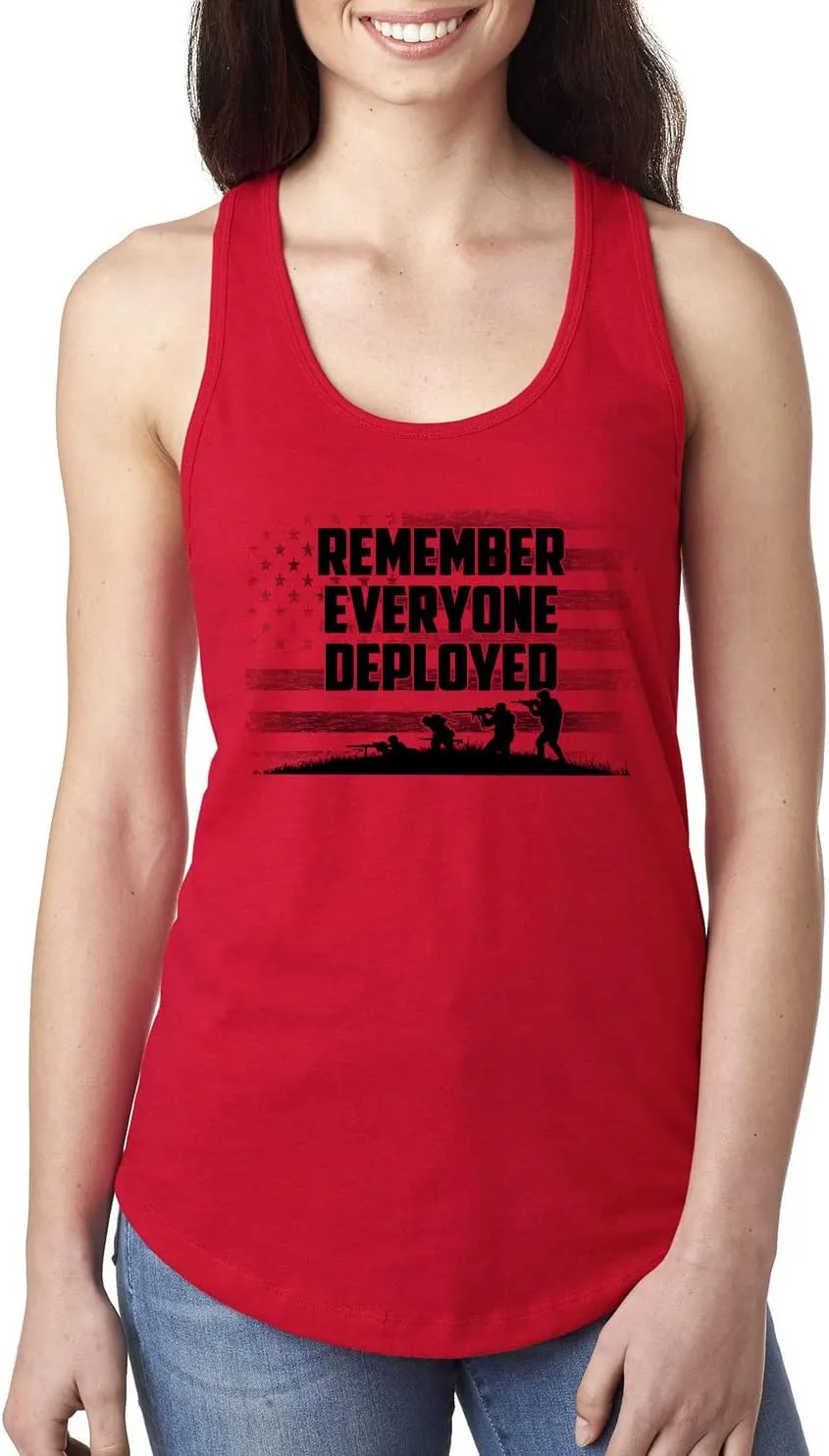 RED Friday US Military Shirt Remember Everyone Deployed Flag American Pride Men's T-Shirt