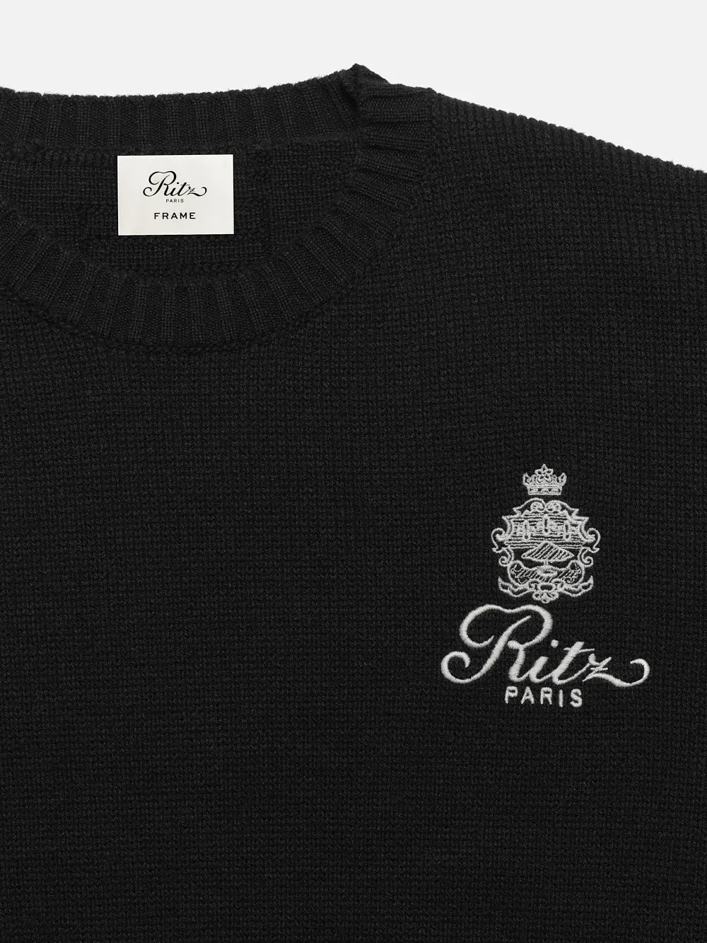 Ritz Men's Cashmere Crewneck -- Black