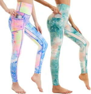 ROSA JUNIO High Waist Leggings with Pockets for Women, Stretch Workout Leggings Exercise Athletic Yoga Pants