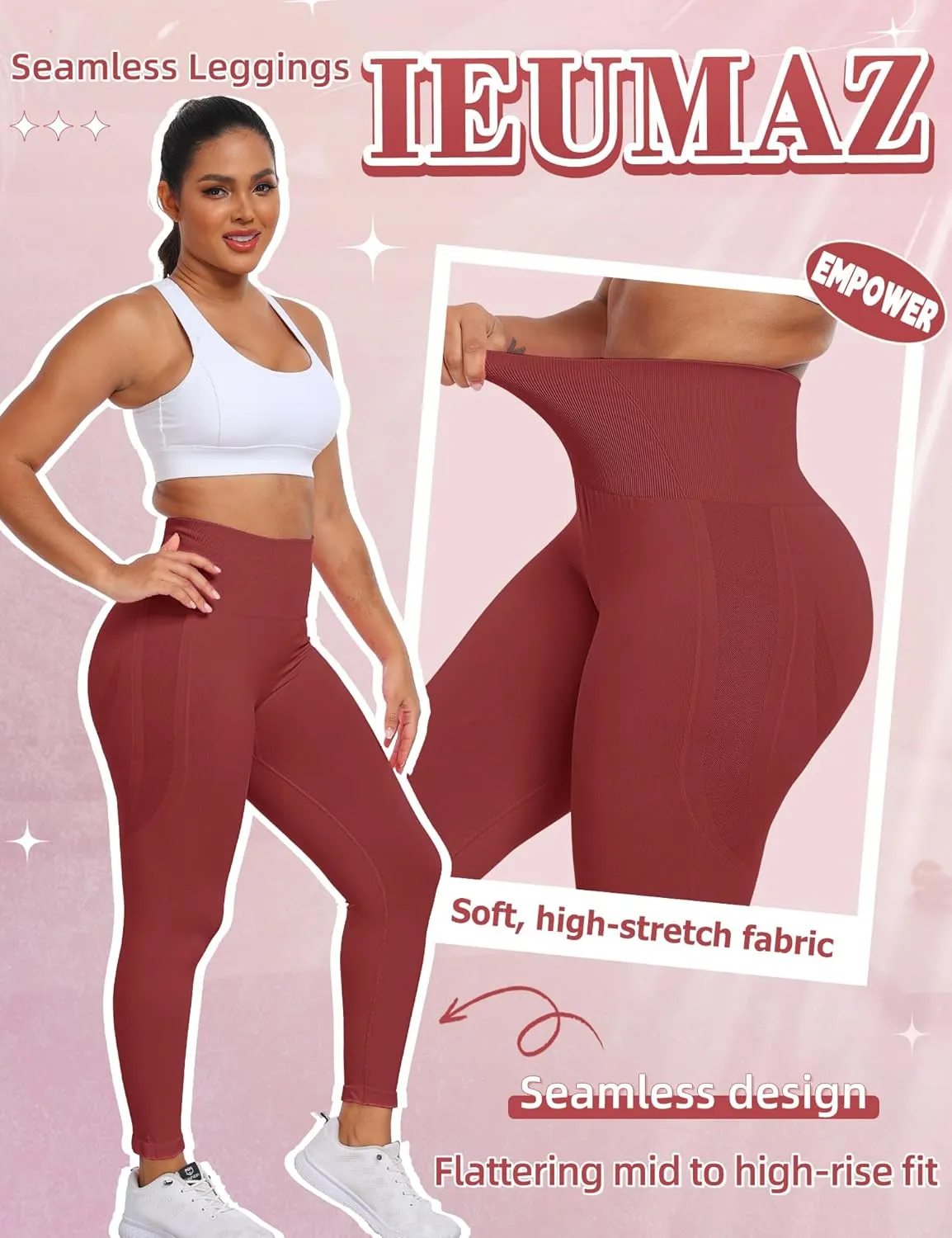 Scrunch Butt Lifting Leggings for Women Empower Seamless Workout Gym Leggings High Waist Tummy Control Yoga Pants