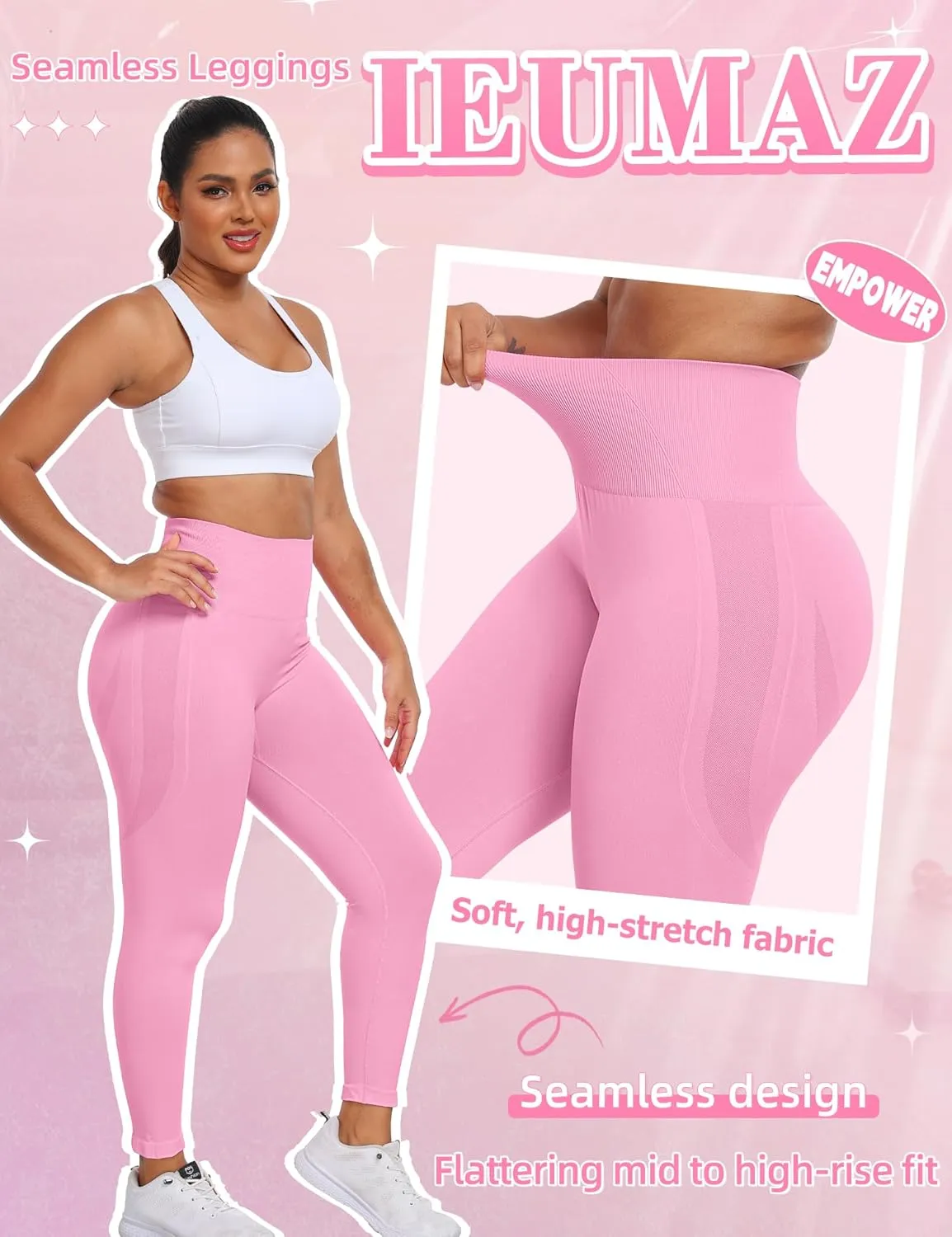 Scrunch Butt Lifting Leggings for Women Empower Seamless Workout Gym Leggings High Waist Tummy Control Yoga Pants