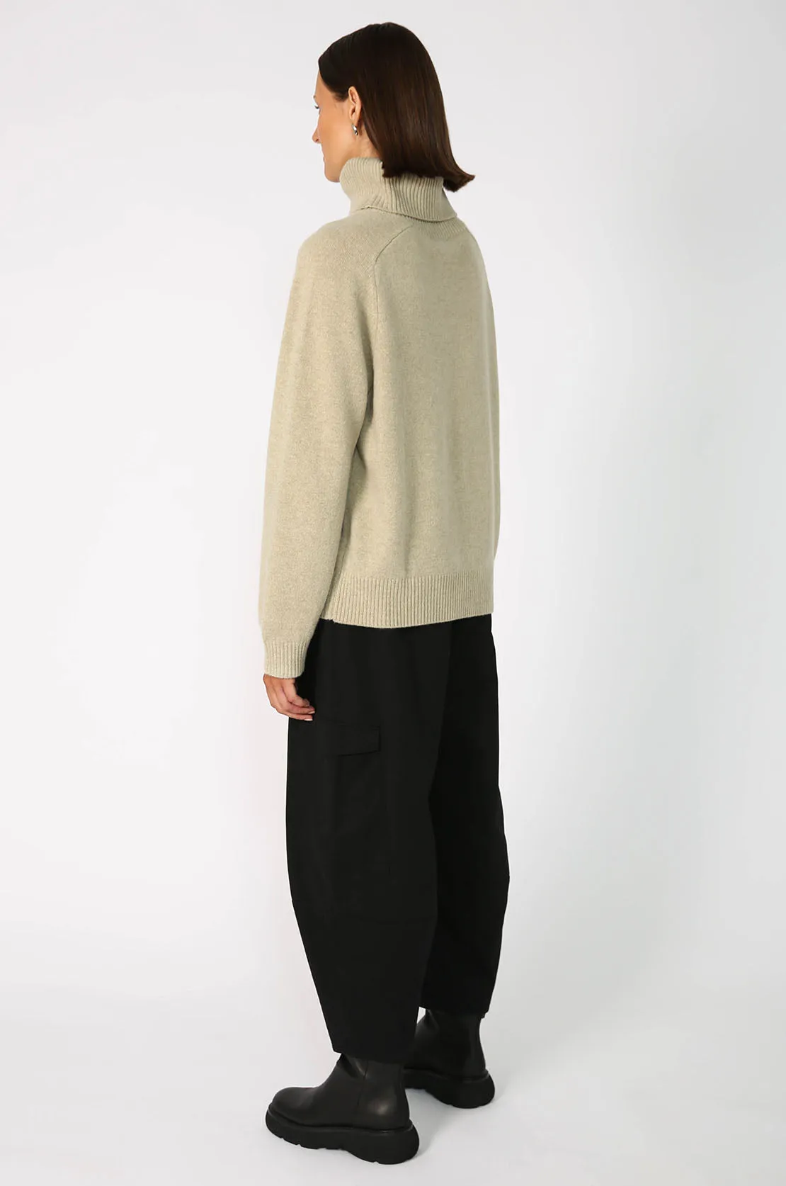 serving polo sweater / clary sage marled