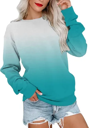 SHAOBGE Womens Fall Crewneck Sweatshirt Light Weight Casual Long Sleeve Oversized Sweatshirt Cute Pullover Fit Hoodies Tops