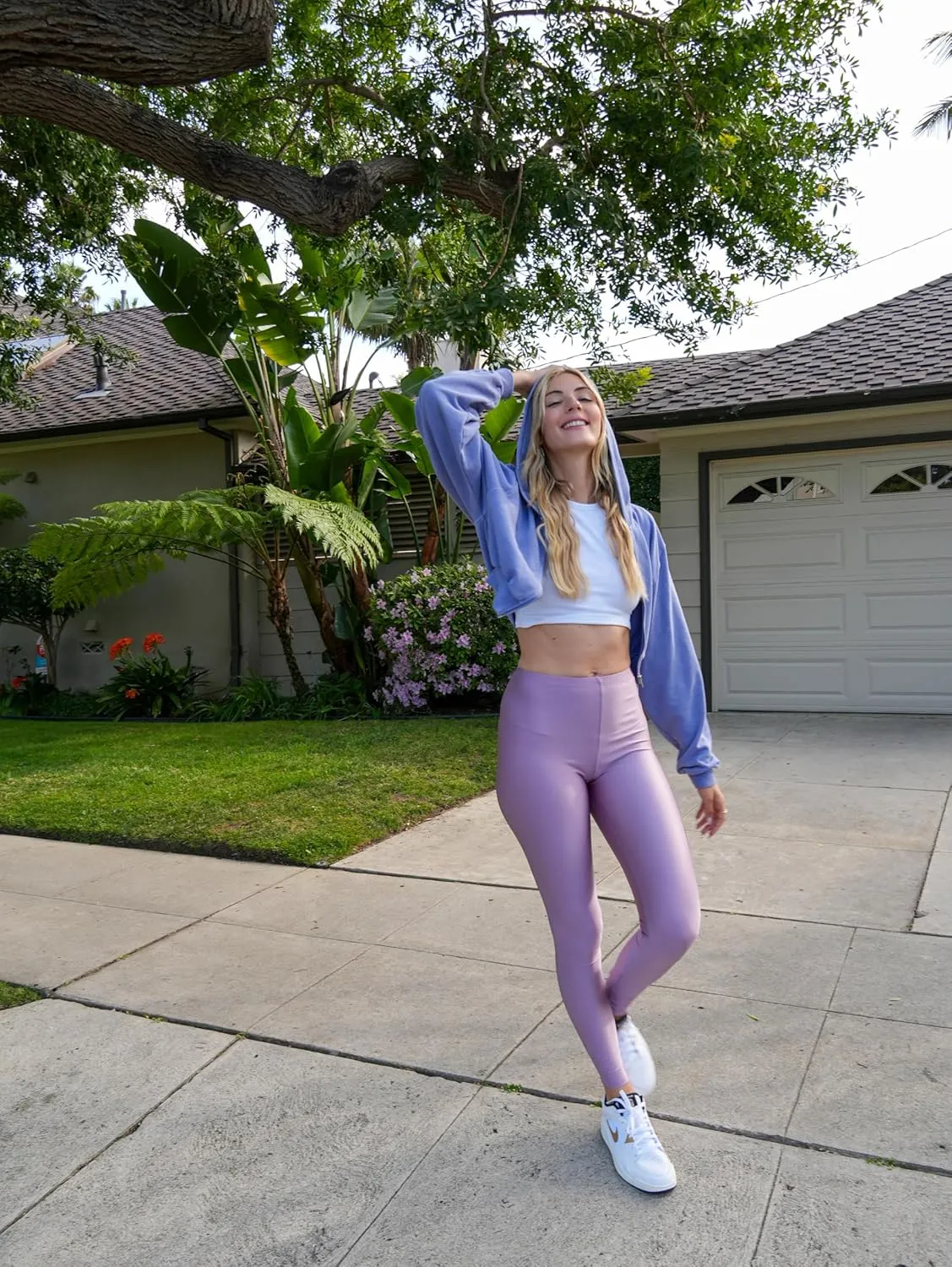 Shiny Leggings High Waist Neon Leggings Elastic Stretch Skinny Comfy Lightweight Pants Tights Disco Party Rave