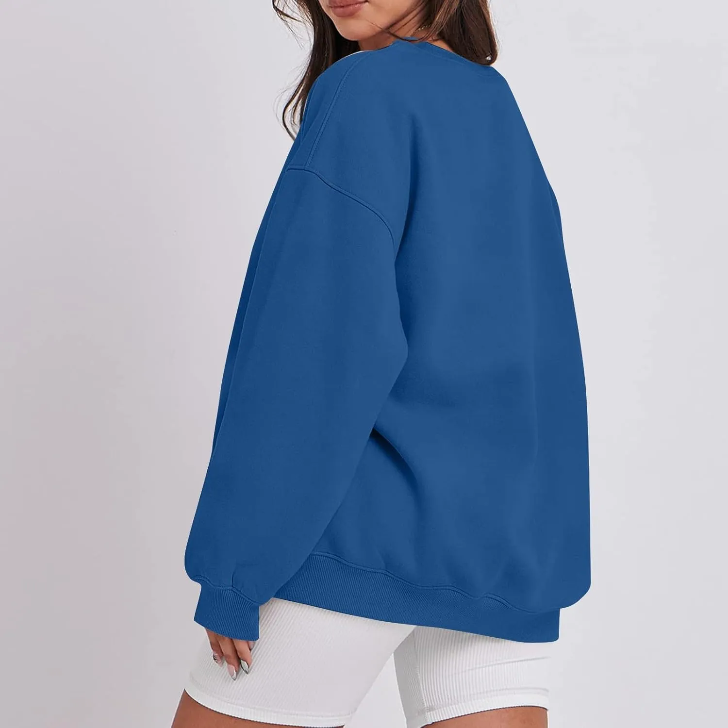 slqdgmryz Crewneck Sweatshirts Women Oversized Fleece Preppy Sweatshirt Loose Fit Plain Y2K Hoodie Winter Sweaters Pullover