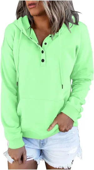 SMIDOW Womens Casual Fleece Hooded Sweatshirts Hoodies Pullover Tops Tunic Blouses Athletic Workout Pullover Y2K Clothes