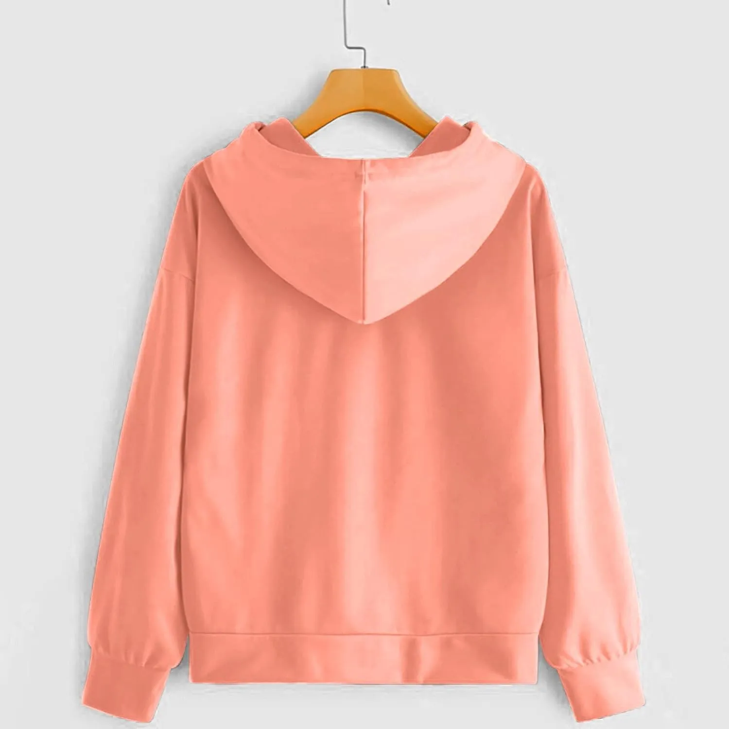 SMIDOW Women's Casual Hooded Sweatshirts 2023 Fall Fashion Clothes Fleece Fall Teen Girl Y2K Hoodies Pullover Tops