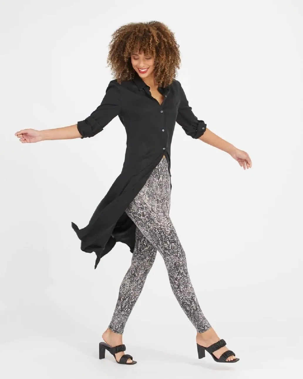SPANX Faux Leather Snake Shine Leggings