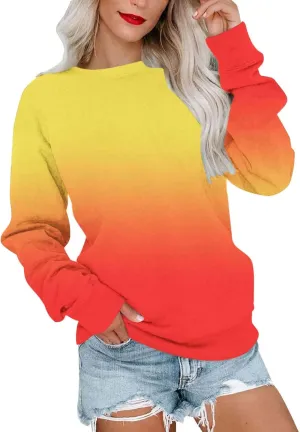 TANGNADE Oversized Sweatshirts Women Hoodies Crew Neck Pullover Sweaters Casual Comfy Fall Outfits Fashion Clothes 2024