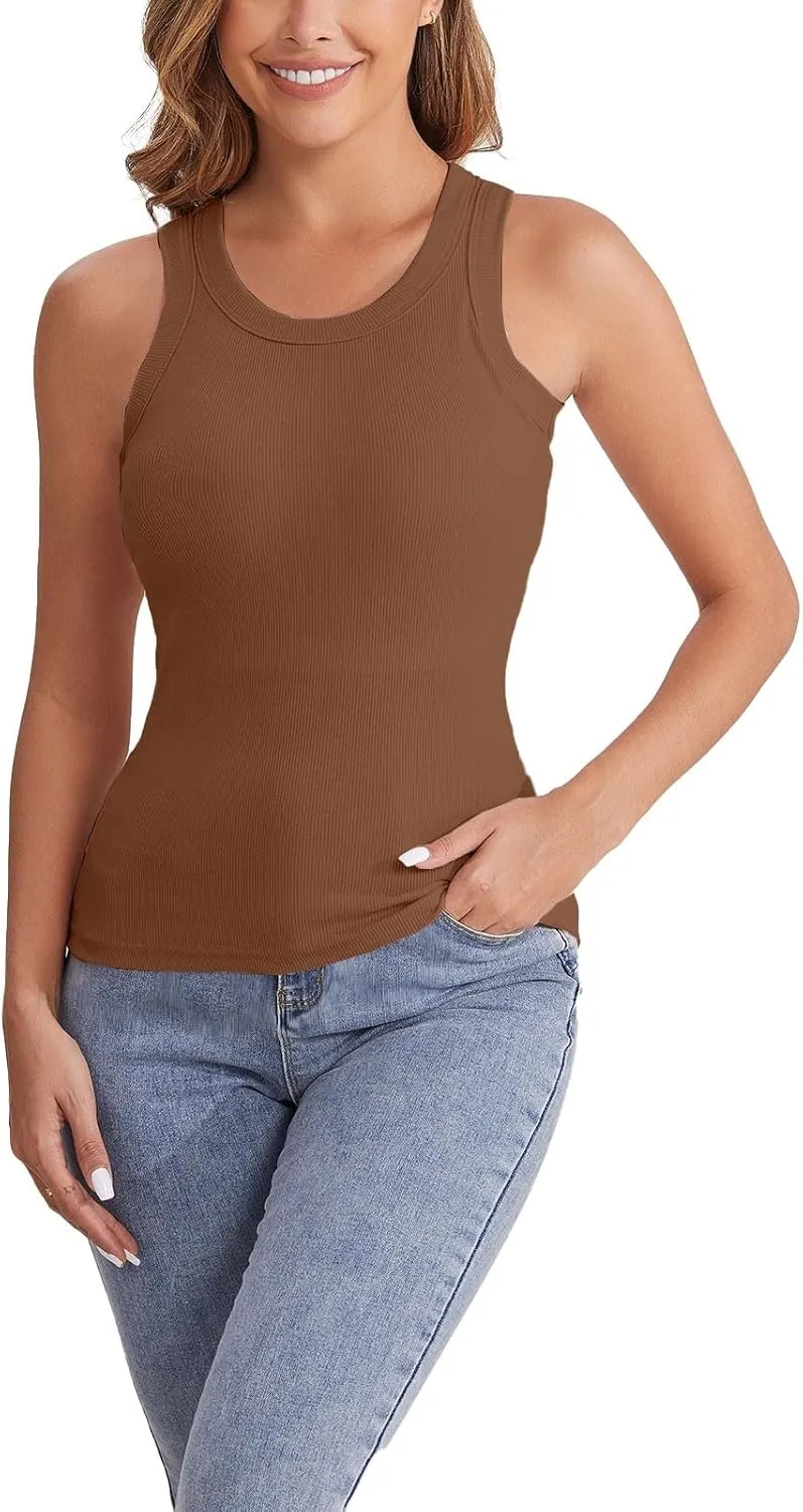 Tank top with Built in Bra for Women Racerback Workout Undershirt Cotton Camisole Workout Sports Padded Cami 2025