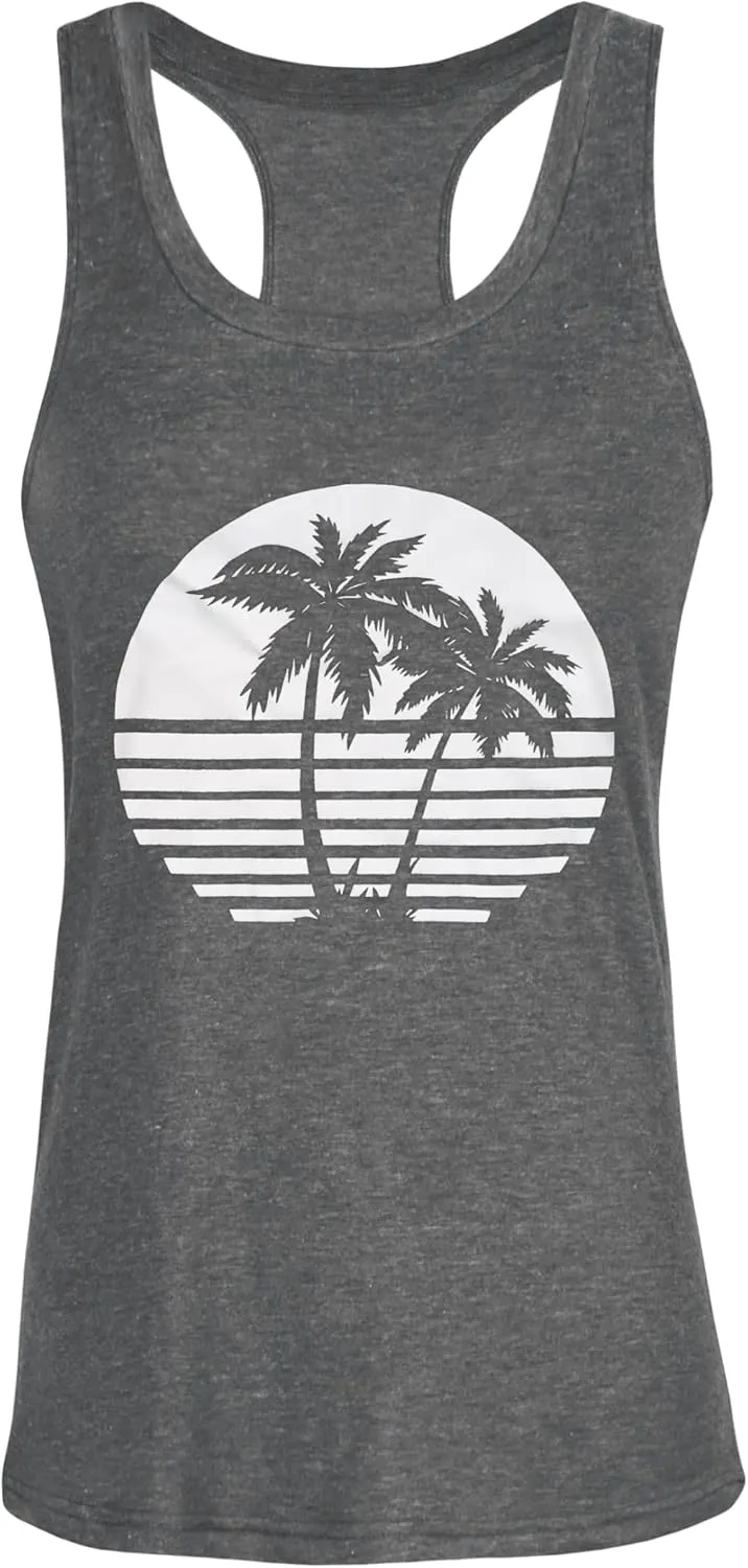 Tank Tops for Women Racerback Summer Sleeveless Casual Graphic Basic Top Shirts