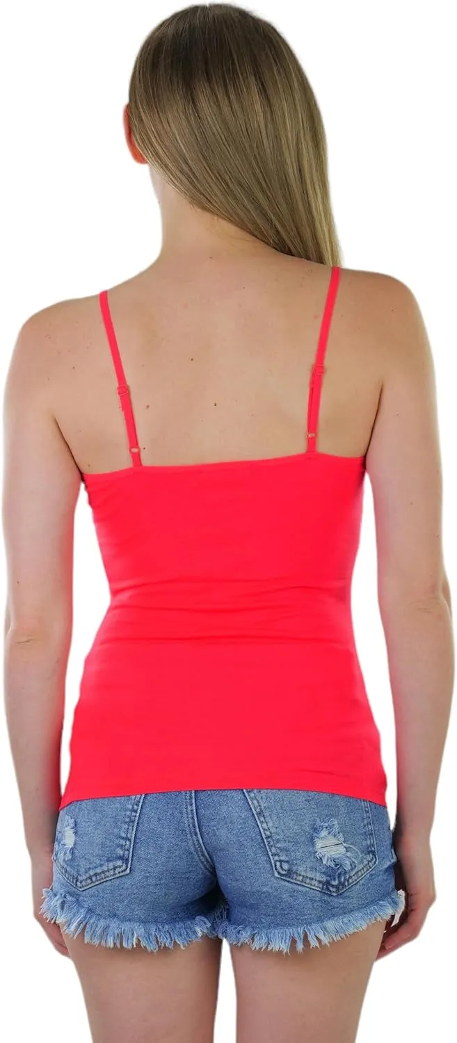 ToBeInStyle Women's Adjustable Spaghetti Strap Cropped Cami Tank