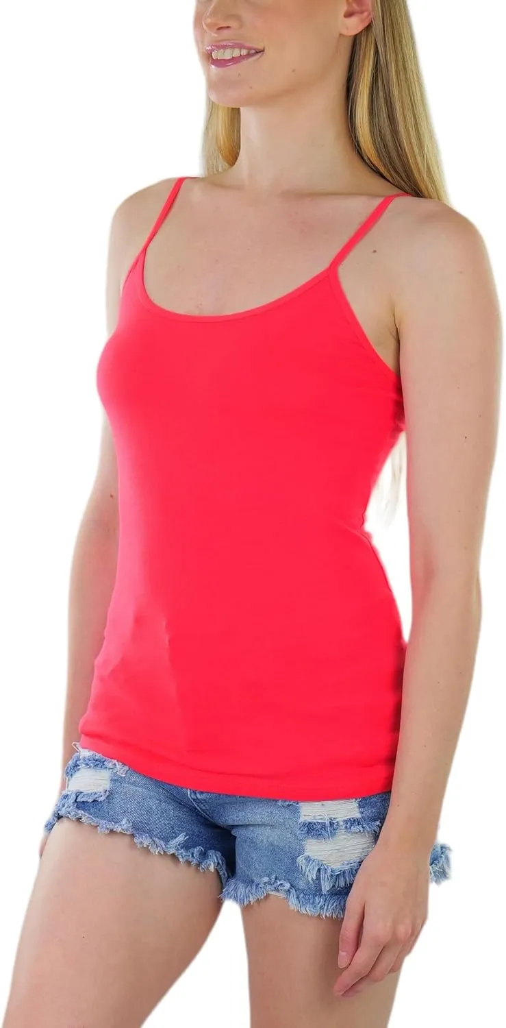 ToBeInStyle Women's Adjustable Spaghetti Strap Cropped Cami Tank