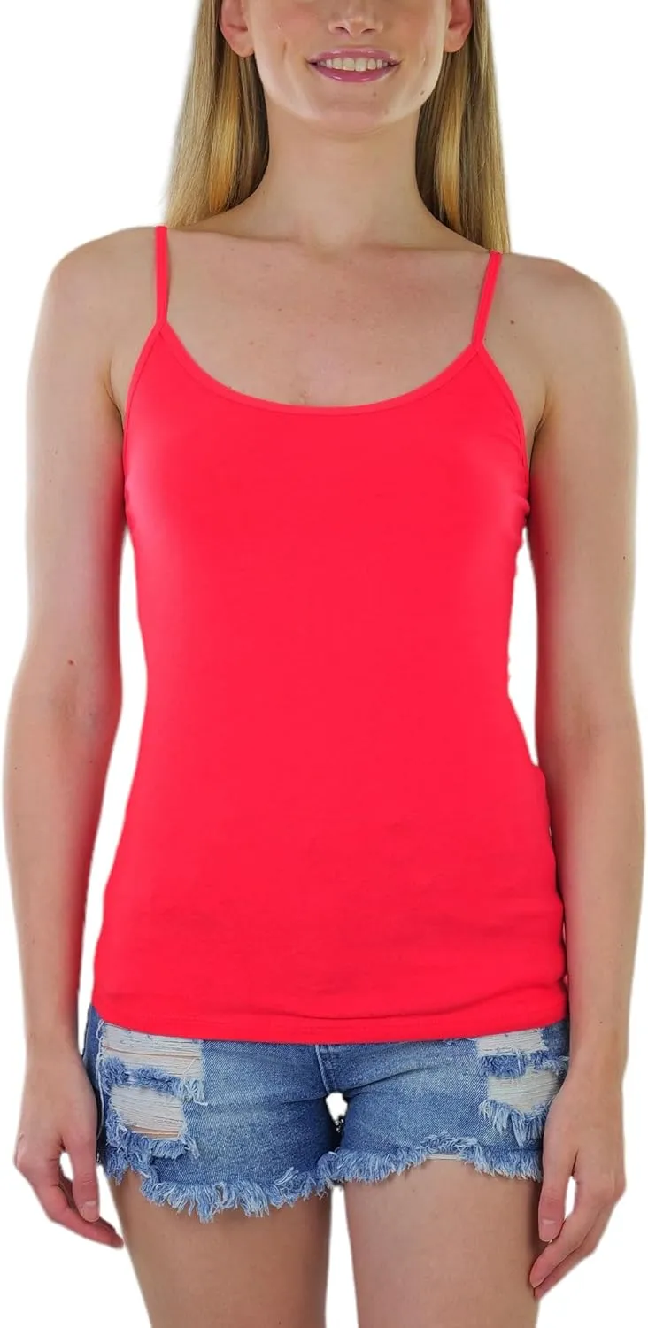 ToBeInStyle Women's Adjustable Spaghetti Strap Cropped Cami Tank