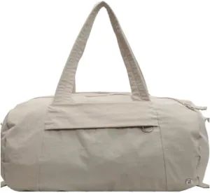 Travel Garment Bags Lightweight Simple Fitness Yoga Sports Bag Duffle Bag(Beige)