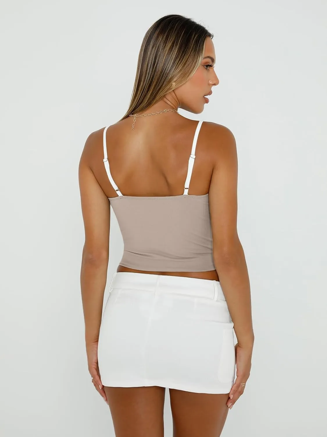 Trendy Queen Womens Camisole Tube Tops with Adjustable Spaghetti Strap Cute Summer Going Out Crop Tops 2025