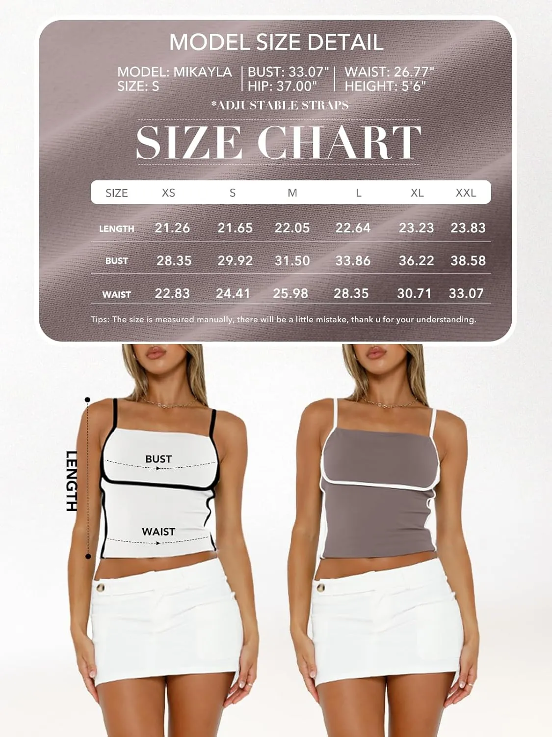 Trendy Queen Womens Camisole Tube Tops with Adjustable Spaghetti Strap Cute Summer Going Out Crop Tops 2025