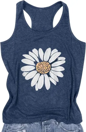 Vintage Mandala Graphic Tank Tops for Women Summer Beach Graphic Loose Tanks Vest USA Flag Vacation Racerback Tank Cami