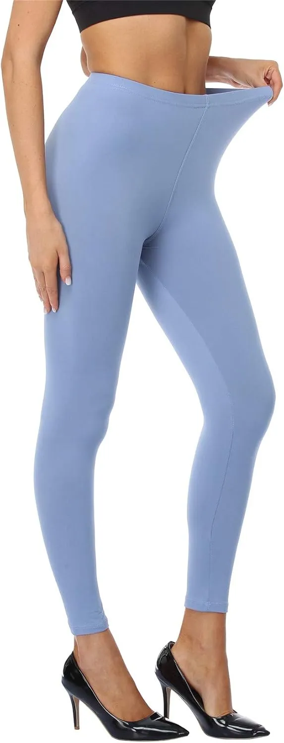VOGUEMAX Womens Ankle Length Leggings Buttery Soft High Waisted Stretch Basic Solid Full Length Leggings Pants