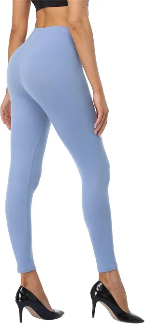 VOGUEMAX Womens Ankle Length Leggings Buttery Soft High Waisted Stretch Basic Solid Full Length Leggings Pants