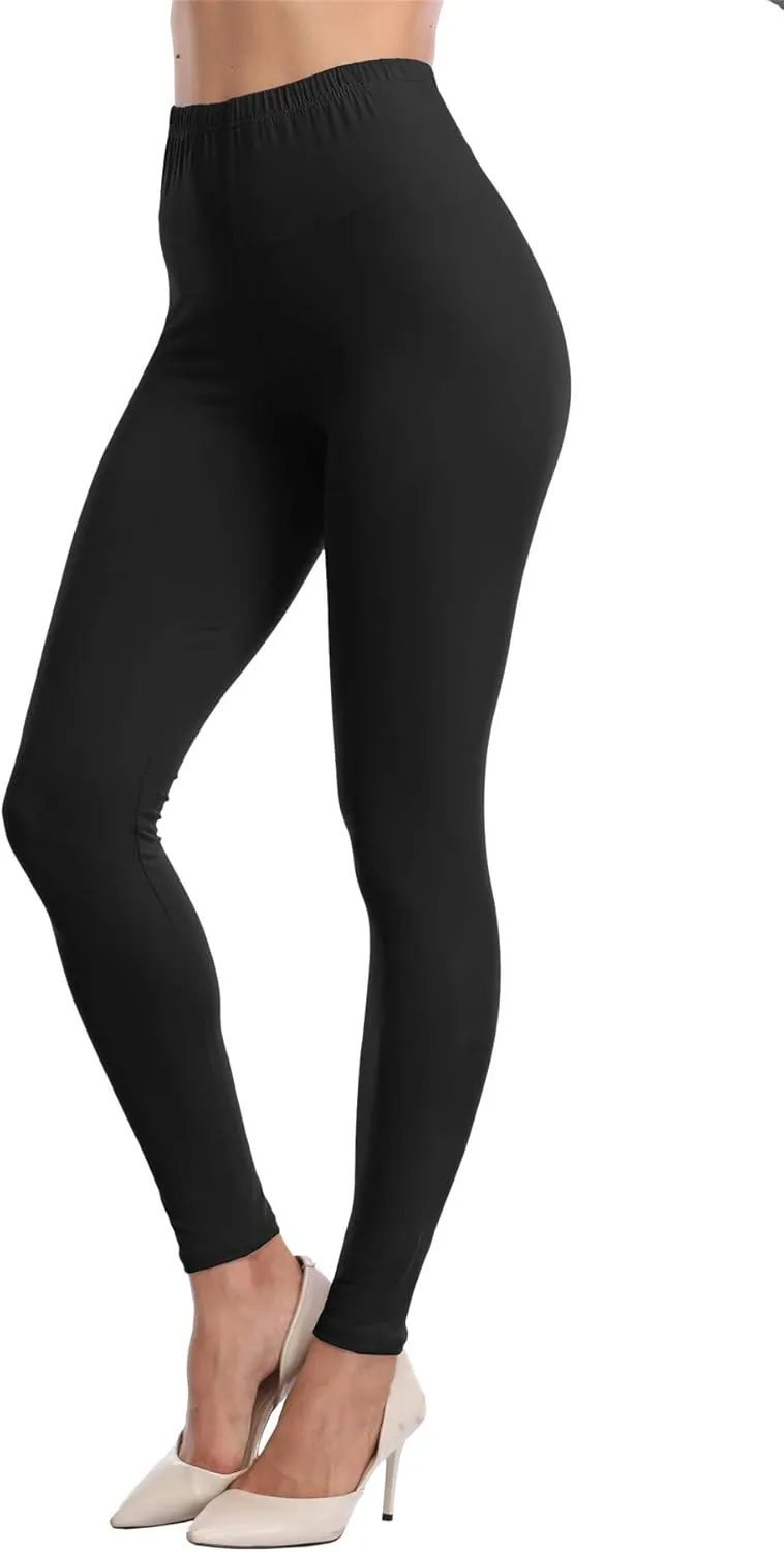 VOGUEMAX Womens Ankle Length Leggings Buttery Soft High Waisted Stretch Basic Solid Full Length Leggings Pants