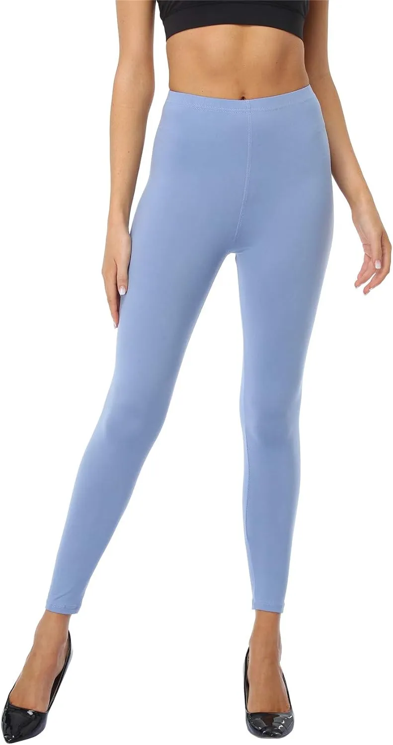 VOGUEMAX Womens Ankle Length Leggings Buttery Soft High Waisted Stretch Basic Solid Full Length Leggings Pants